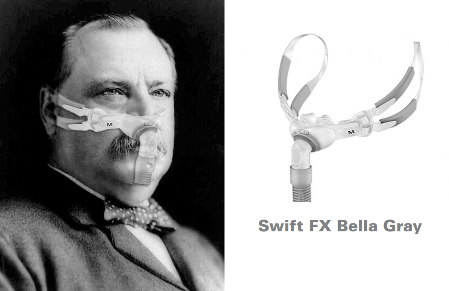 Grover-Cleveland-Swift-FX-Bella-Gray-CPAP-Mask